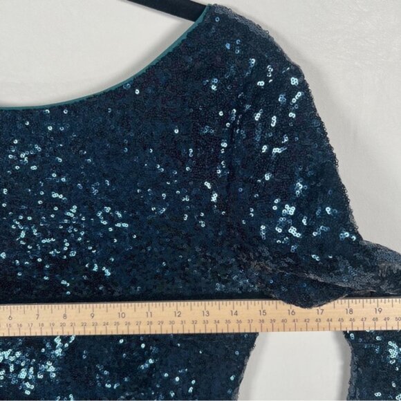 NWT LULUS Feel the Light Navy Blue Sequin Bodycon Dress 4D0014 Sz M - Picture 9 of 15